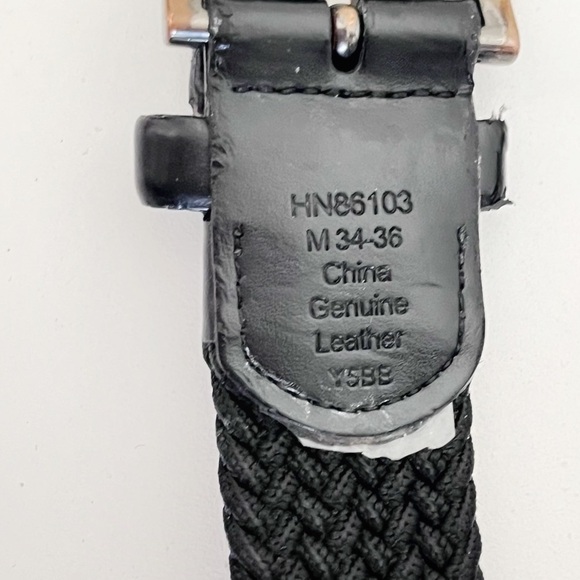 Original Penguin Genuine Leather Black Braided Fashion Belt Men’s 34-36 Waist - Picture 4 of 7